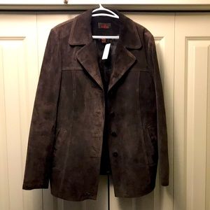 Genuine suede jacket.